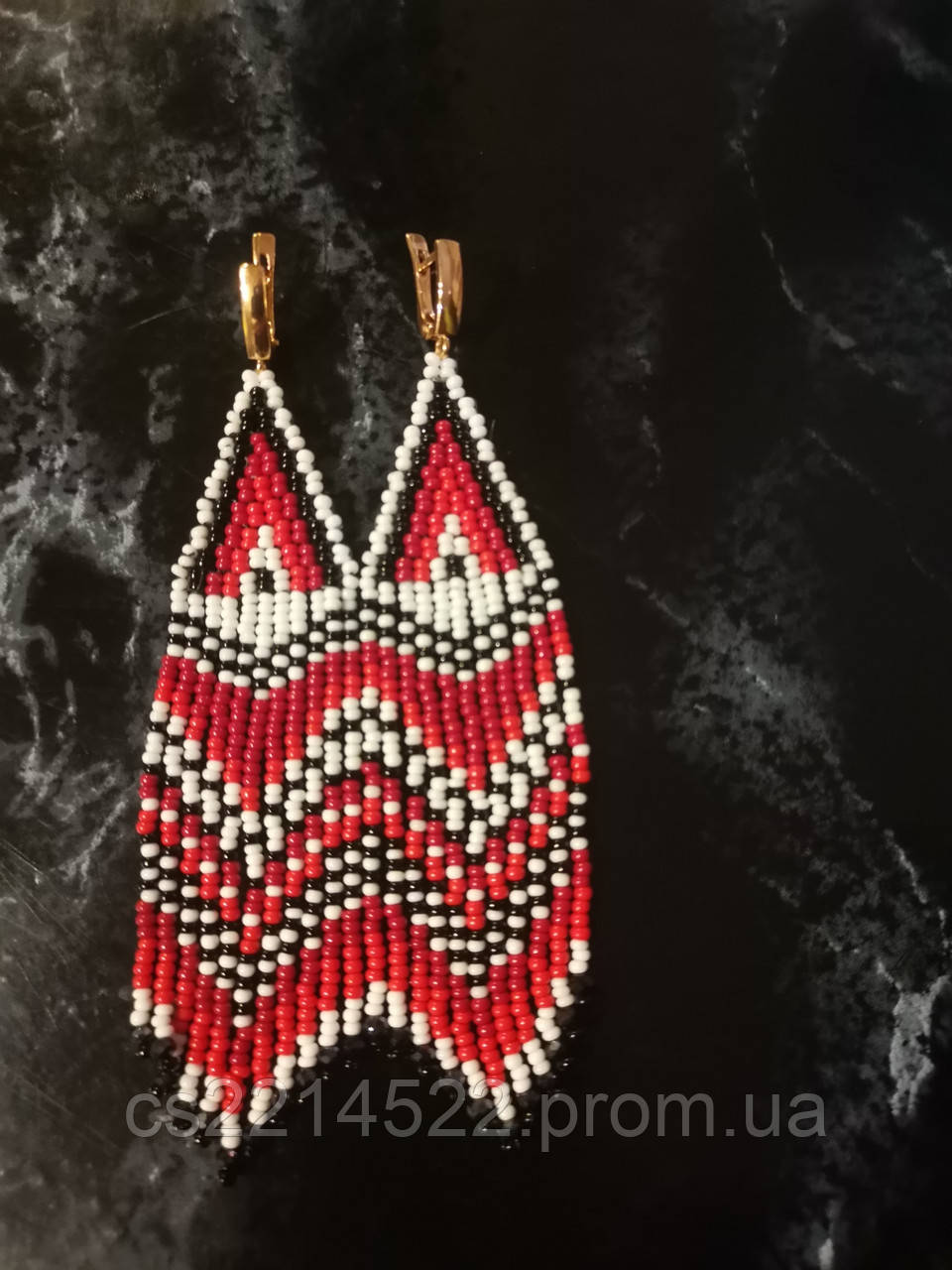 Сережки із бісеру, фото 1
