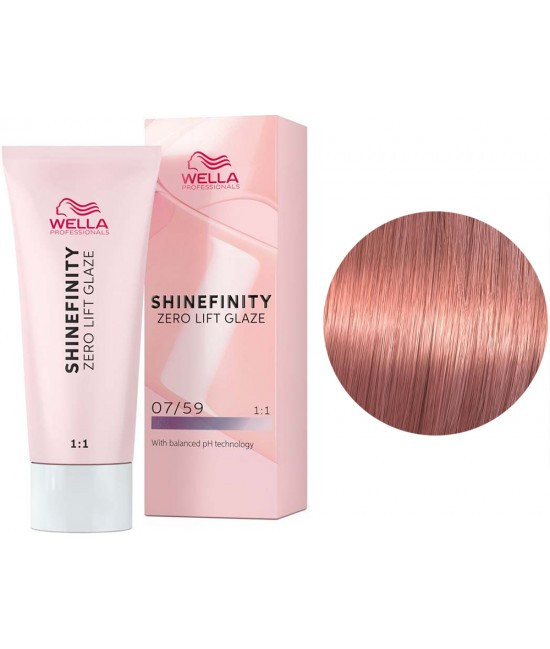 Фарба для волосся Wella Shinefinity 60 мл. 07/59 середній блондин сандре махагоновий