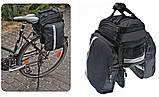 Велосипедна сумка на багажник - 3 камери із можливістю збільшення обєму., фото 2