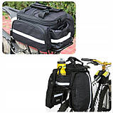Велосипедна сумка на багажник - 3 камери із можливістю збільшення обєму., фото 5