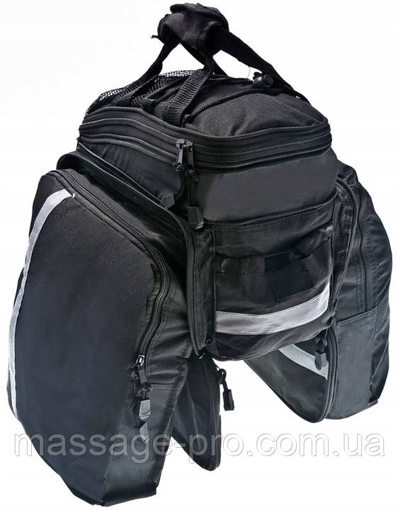 Велосипедна сумка на багажник - 3 камери із можливістю збільшення обєму., фото 1