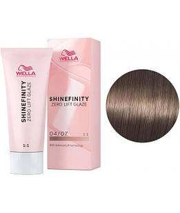 Фарба для волосся Wella Shinefinity 60 мл. 04/07 середньо-коричневий натуральний коричневий