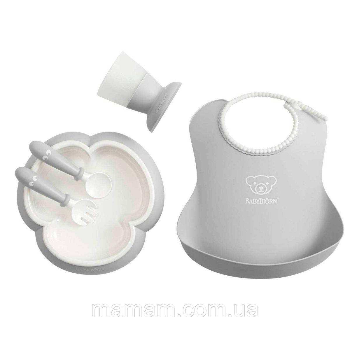 Набір для годування BabyBjorn 5 ел. Grey, фото 1