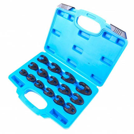 Набір розрізних ключів односторонніх під комір 3/8" з розмірами 8-24мм15од. VIKTEC VT14069 - VT14069, фото 2