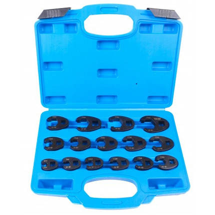 Набір розрізних ключів односторонніх під комір 3/8" з розмірами 8-24мм15од. VIKTEC VT14069 - VT14069, фото 1