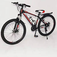 Червоний велосипед з колесами 27 5 дюймів і рамою 18' Hammer S-300 Blast