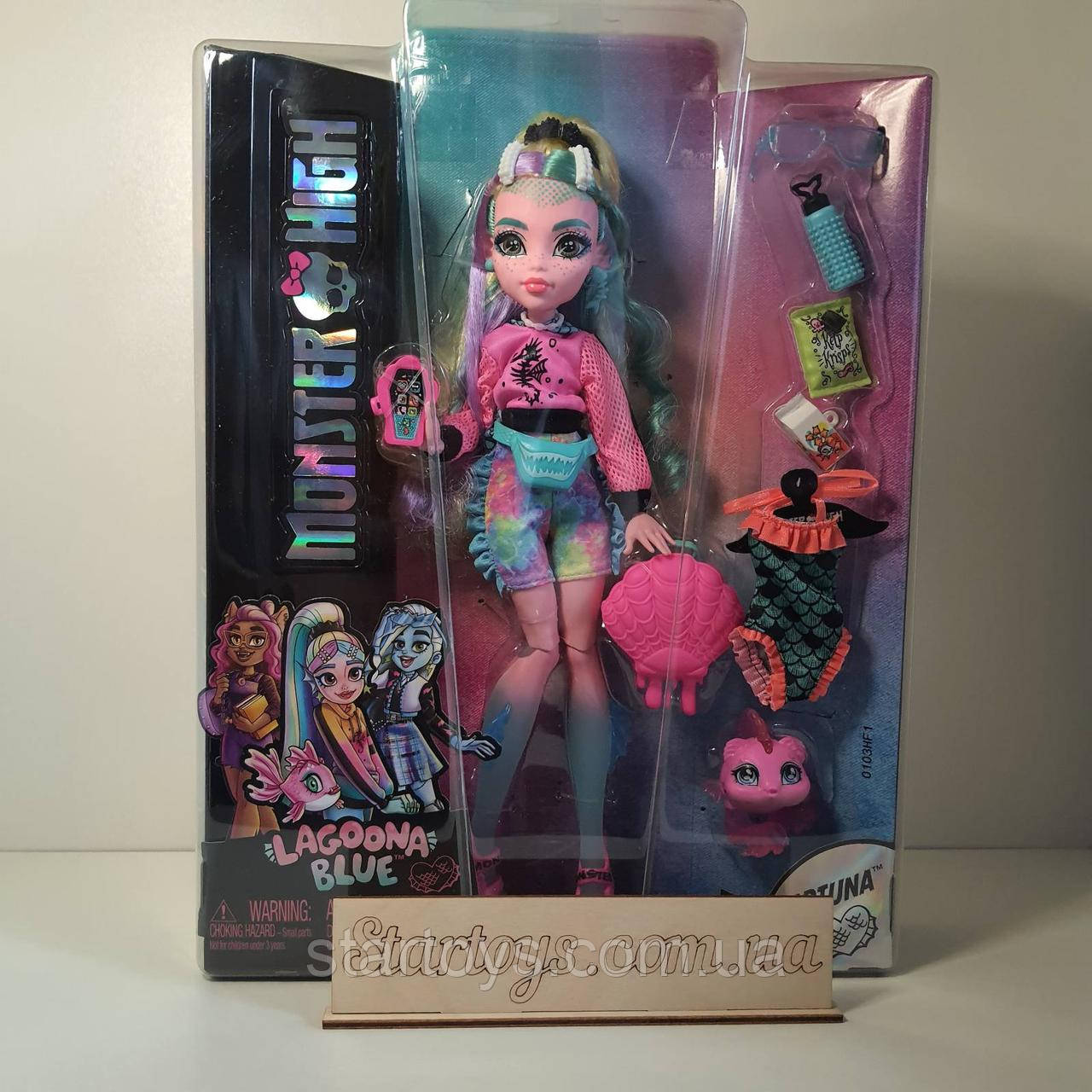 Лагуна Блю Базова з домашньою Піранією Monster High Lagoona Blue & Pet Piranha, фото 1