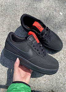 Чоловічі Кросівки Nike Air Force 1 Low Black Red 40-41-42-43