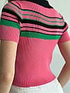 Вкорочена футболка поло зі смужками пряма в яскравих кольорах (р. 42-46) 91171109, фото 9