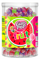 Леденцы GUM POP FRUIT с фруктовым вкусом и жвачкой 18г*100 шт ТМ Argo Польша