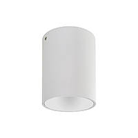 Белый накладной светильник точечный под лампу GU10 цилиндрической формы Horoz Electric SALSA-L