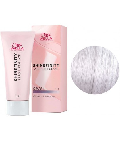 Фарба для волосся Wella Shinefinity 60 мл. 09/81 дуже світлий перламутровий блондин попелястий