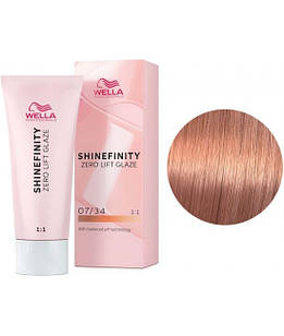 Фарба для волосся Wella Shinefinity 60 мл. 07/34 середній блондин червоне золото