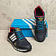 Чоловічі шкіряні кросівки Adidas (Адідас) Tech Flex Blue, чоловічі спортивні туфлі сині, кеди повсякденні, фото 7