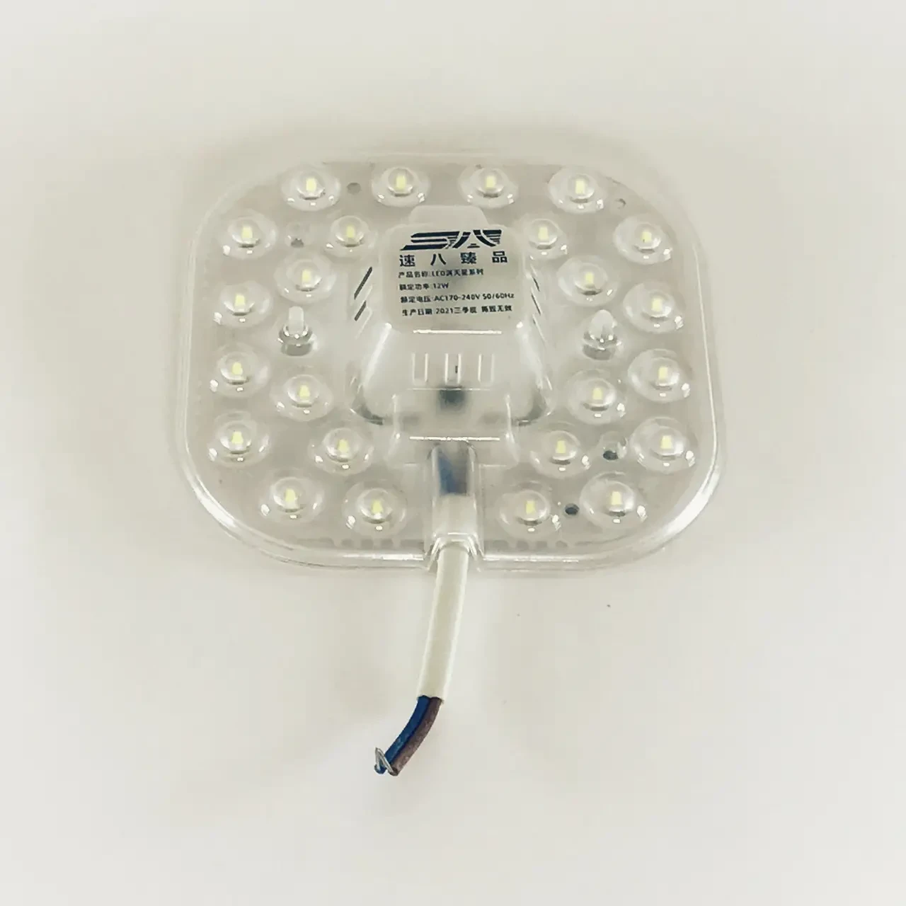 Світлодіодна панель LED 12Вт, AC220-240В ЛЕД, лампочка (поліпшений драйвер) - теплий білий
