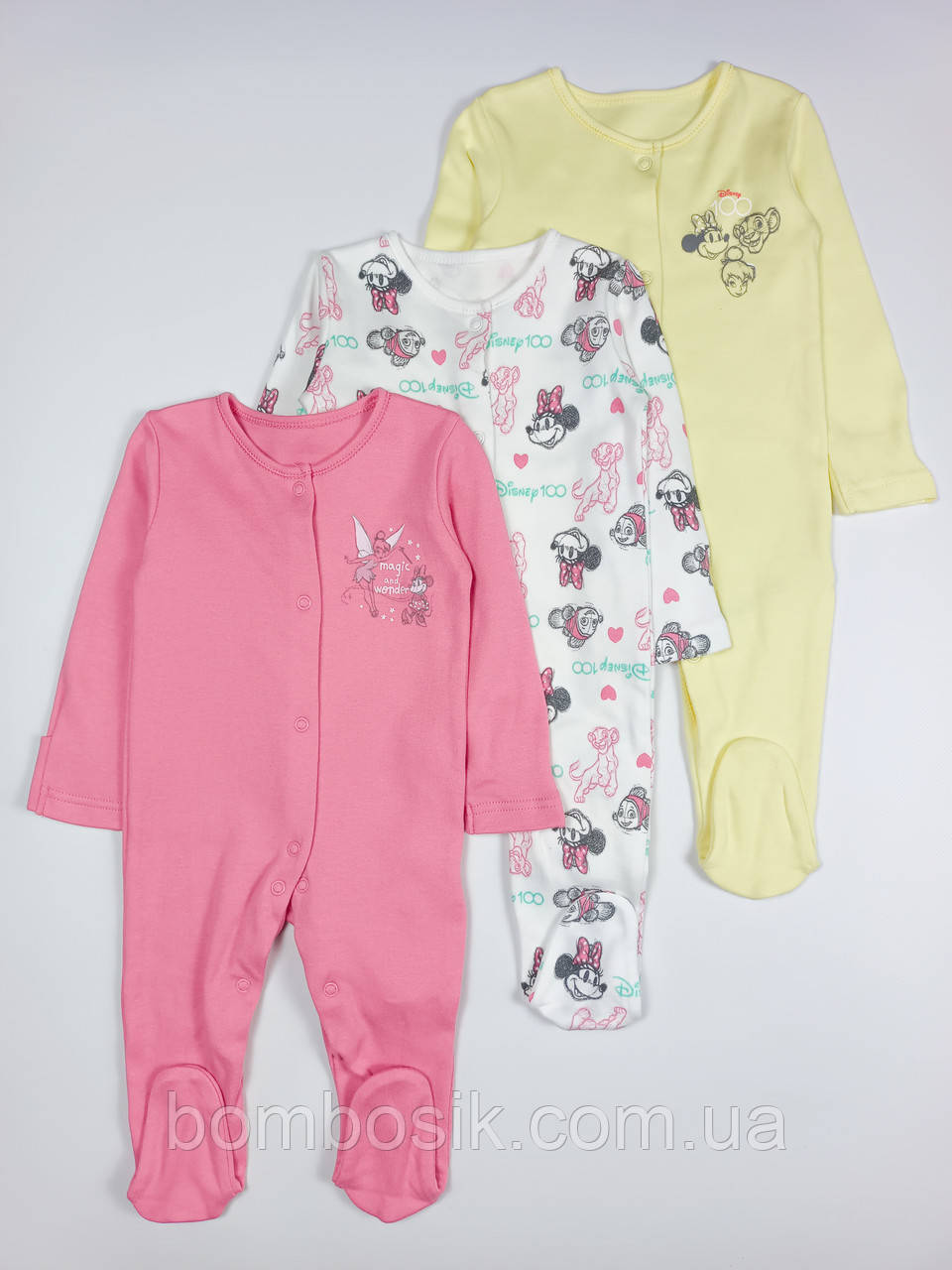 Чоловічки для дівчинки George набір 3шт, 0-3м (56-62см), фото 1