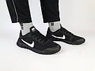 Кросівки чоловічі чорні чорні з білим Nike Free Run 3.0 Black White. Взуття чоловіче літнє Найк Фрі Ран 3.0, фото 8