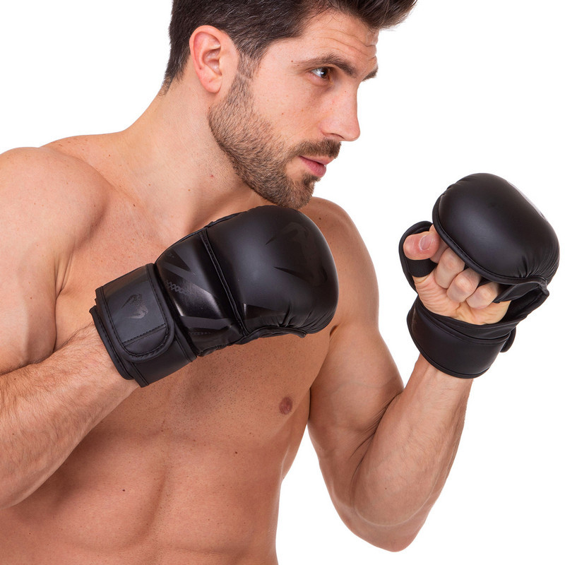 Перчатки для бокса, ММА, кикбоксинга, боевое самбо VENUM черные BO-3393 XL - фото 6 - id-p1829239321