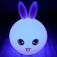 Детский ночник зайчик-кролик Rabbit Light 7 цветов Силиконовый светодиодный на аккумуляторе Оригинальные фото