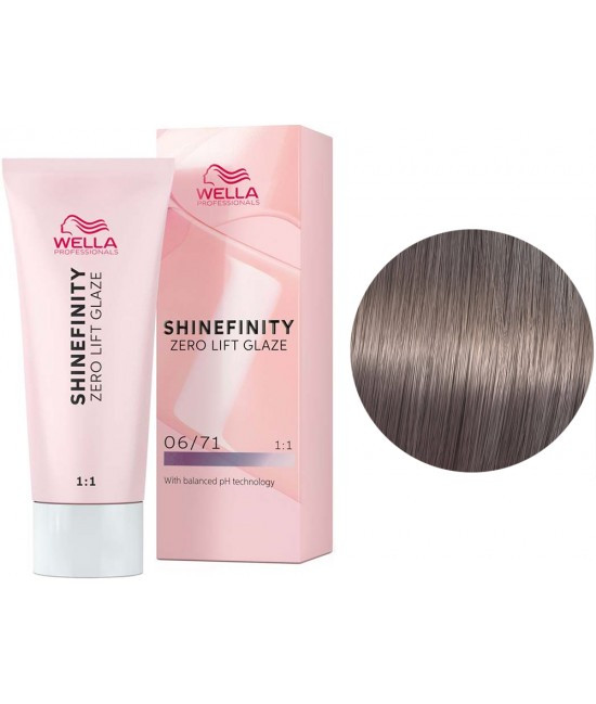 Фарба для волосся Wella Shinefinity 60 мл. 06/71 темно-русявий коричнево-попелястий