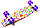 Penny Board Violet Flowers Світні PU колеса. Дитячий міський скейт, трюковий для підлітків, легкий та прочный, фото 5