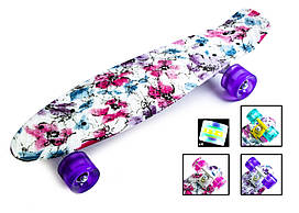 Penny Board з прінтом Flowers chamomile Світні PU колеса