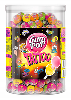 Леденцы GUM POP TATTOO с фруктовым вкусом и жвачкой 18г*100 шт ТМ Argo Польша