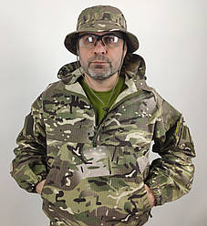 Тактична літня військова куртка з капюшоном мультикам "Горка-Анорак" ЗСУ Multicam L