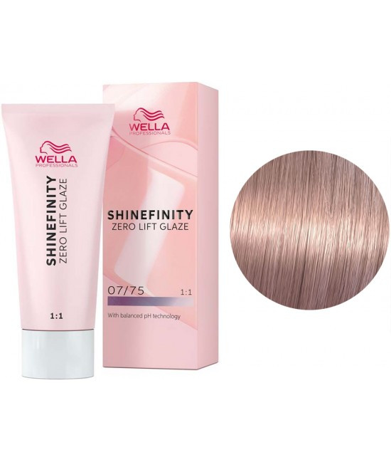 Фарба для волосся Wella Shinefinity 60 мл. 07/75 середній блондин коричневий махагоновий