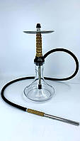 Кальян со стеклянной колбой и накладной в виде черепов на шахту Sunrise Hookah Windskull Lite - Bronze