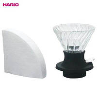 Пуровер для приготування кави імерсійний Hario V60 02 з клапаном 200 мл