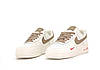 Кросівки Nike Air Force 1 low One beige бежеві взуття Найк Форси шкіряні низькі жіночі, фото 3