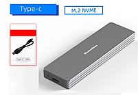 Зовнішня кишеня для M2 SSD NVMe (PCIe) USB 3.1 Type-C Blueendless 2801N Original, фото 3