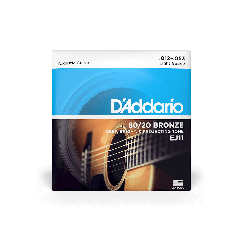 Струни для акустичної гітари D'ADDARIO EJ11 80/20 BRONZE REGULAR LIGHT (12-53)