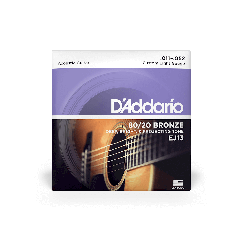 Струни для акустичної гітари D'ADDARIO EJ13 80/20 BRONZE CUSTOM LIGHT (11-52)