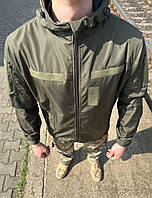 Тактическая куртка хаки с капюшоном Легкая летняя куртка олива призидент