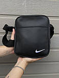 Чоловіча сумка через плече Nike шкіряна барсетка (сумка месенджер). Чоловічі спортивная сумка, фото 4