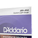 Струни для акустичної гітари D'ADDARIO EJ26 PHOSPHOR BRONZE CUSTOM LIGHT (11-52), фото 4