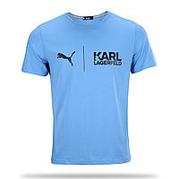 Футболка спортивная мужская голубая KARL LAGERFELD - PUMA Ф-10 GLB S(Р) 21-902-020