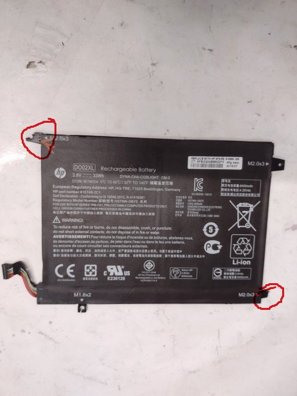 Батарея, акумулятор для ноутбука HP Pavilion X2, 810985-005, Li-ion Battery, 8390mAh, 3.8V, Б/В. Оригінал,