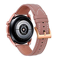 Кожаный ремешок PREMIUM для Samsung Galaxy Watch5 40mm / 44mm/ Pro 45mm коричнево-розовый 20мм