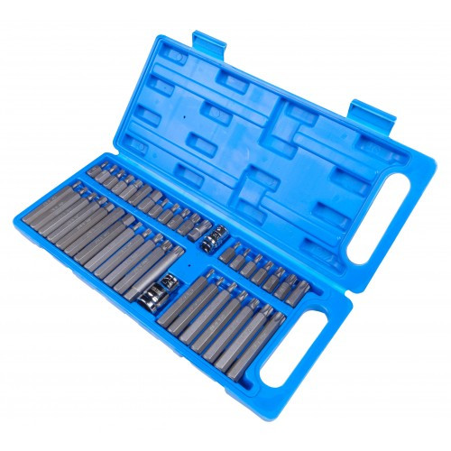 Набір біт з адаптерами 1/2 та 3/8 TORX, HEX, SPLINE 40од. VIKTEC VT13093 - VT13093