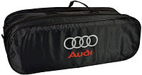 Сумка-органайзер у багажник з логотипом Audi на 2 відділення чорного кольору 03-040-2Д