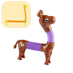 Дитяча іграшка антистрес гофрована 777 - 9А жирафик коричневий