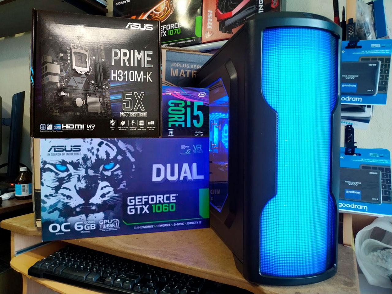 Ігровий комп'ютер Intel Core i5 8500 4.1GHZ, GTX 1060 6GB, 16GB DDR4, SSD240, HDD 500GB