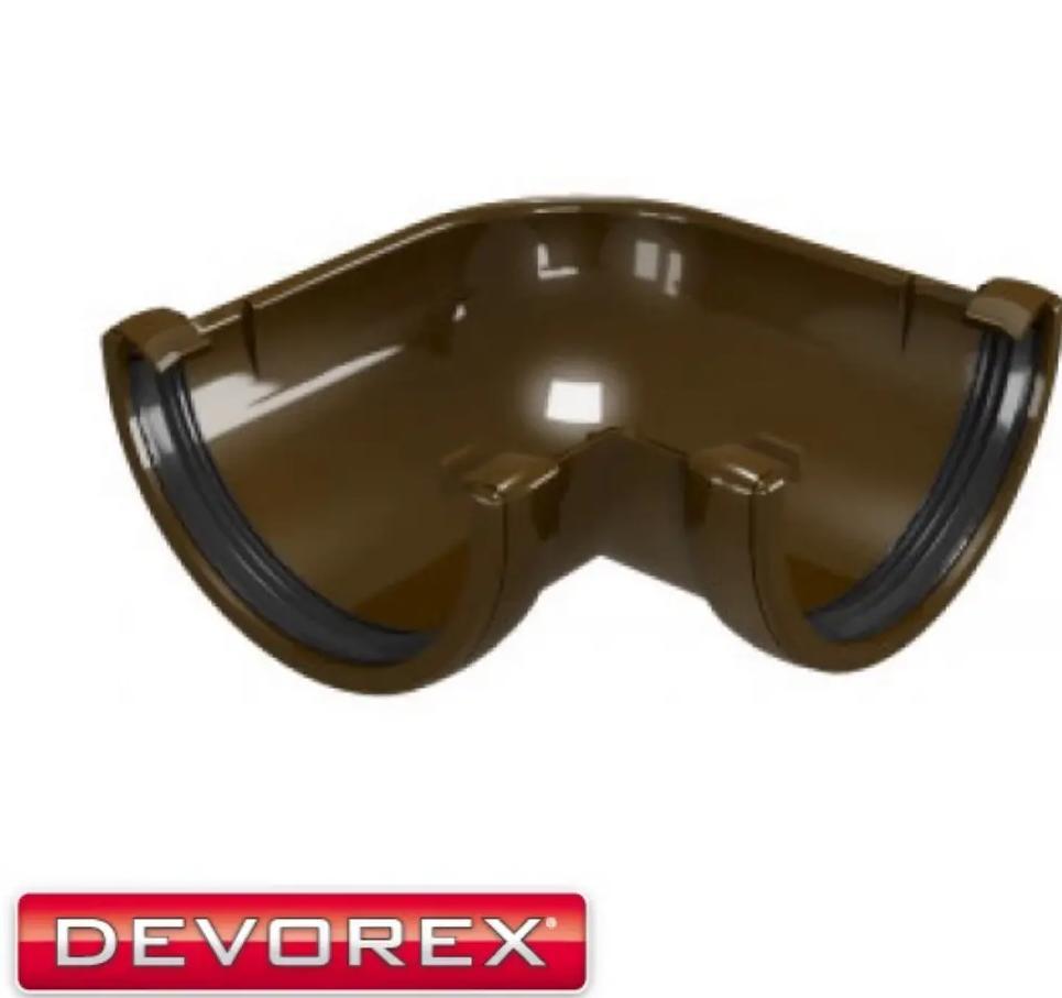 Кут жолоба 90 градусів Devorex Classic 120 Коричневий