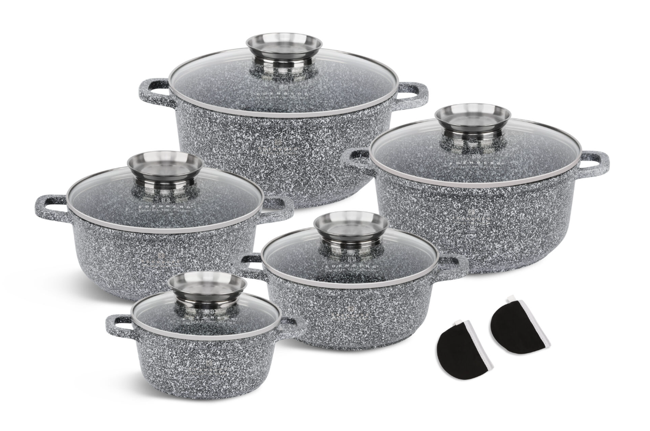 Набір казанів 10 предметів із мармуровим покриттям Edenberg EB-8147/Набір кухонного посуду, фото 1