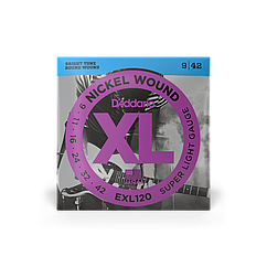 Струни до електрогітари D'ADDARIO EXL120 XL NICKEL WOUND SUPER LIGHT (09-42)