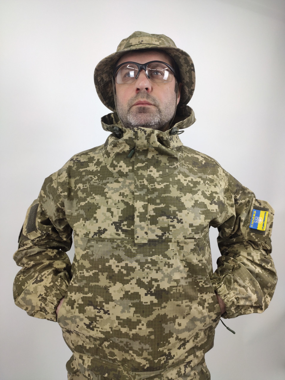 Тактичний літній військовий костюм ЗСУ "Гірка-Анорак" піксель