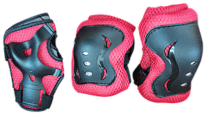 Захисні наколінники та налокітники X-TREME PE-801 червоно-чорні